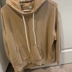 Tan/beige distressed oversized hoodie